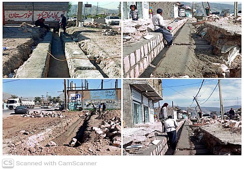 عملیات ساماندهی وجدول کشی در سطح شهرکوپن